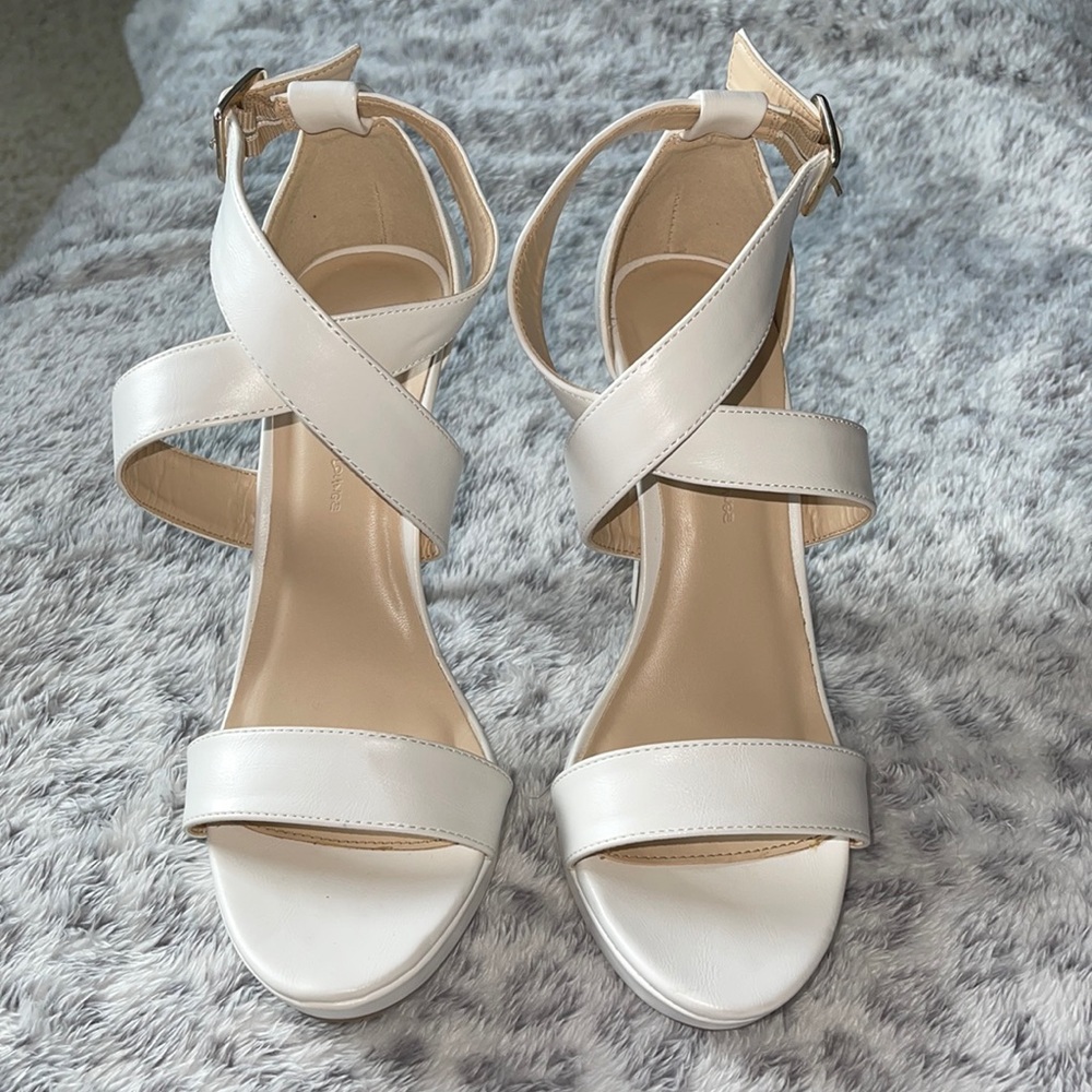 Women’s white heels